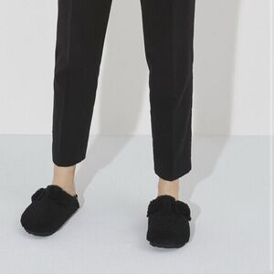 Birkenstock Boston Big Buckle Black Shearling EU Size 37